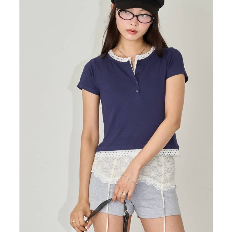 NVY/DOT | 【WHO'S WHO gallery】レイヤードヘンリーS/Sトップス | PAL GROUP OUTLET