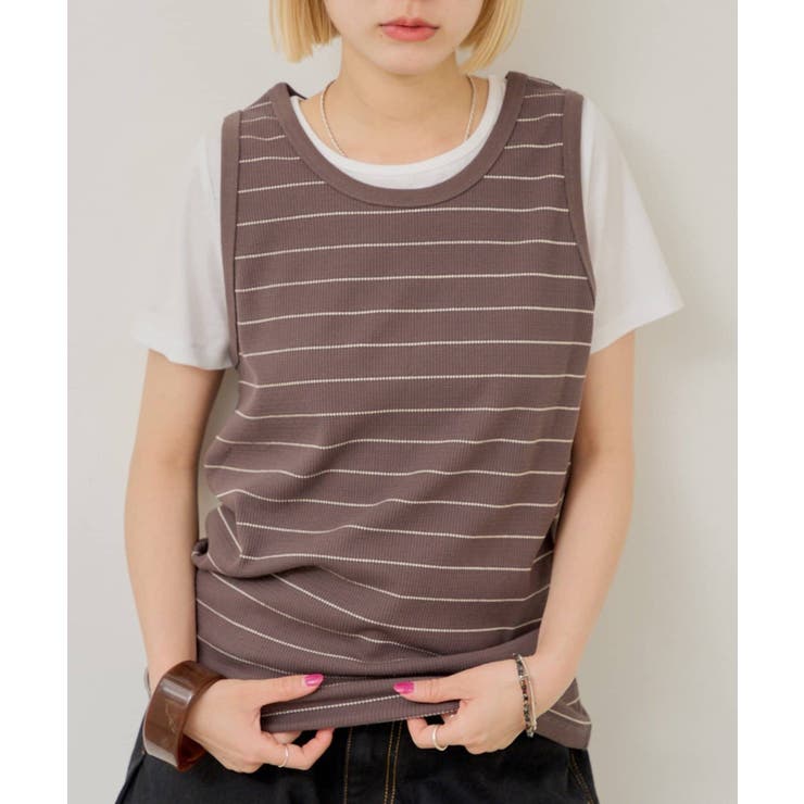 CCL | 【Kastane】THERMAL BORDER TANK TOP | PAL GROUP OUTLET