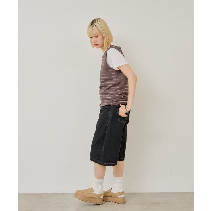 【Kastane】THERMAL BORDER TANK TOP | PAL GROUP OUTLET | 詳細画像5 