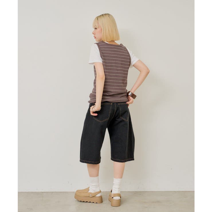 【Kastane】THERMAL BORDER TANK TOP | PAL GROUP OUTLET | 詳細画像6 