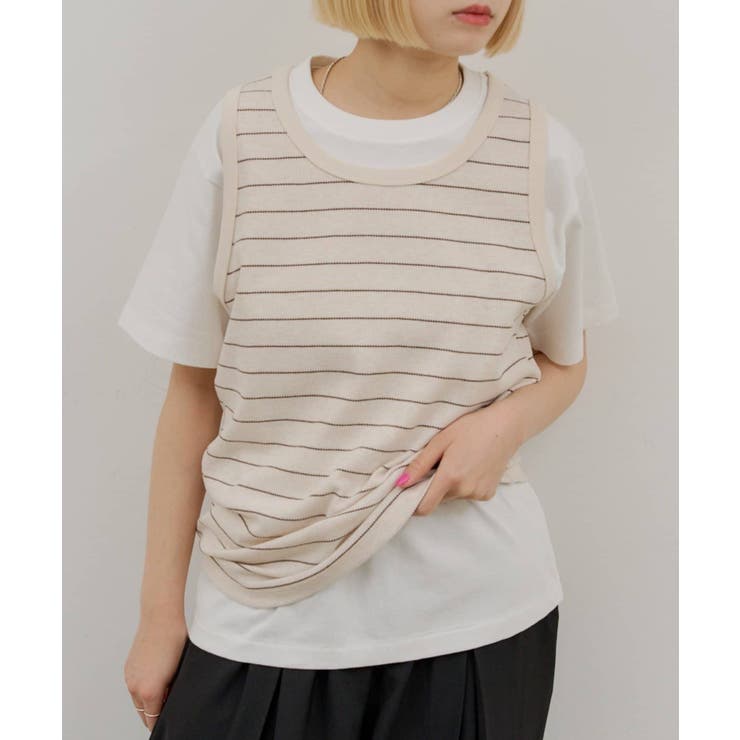 OFF | 【Kastane】THERMAL BORDER TANK TOP | PAL GROUP OUTLET