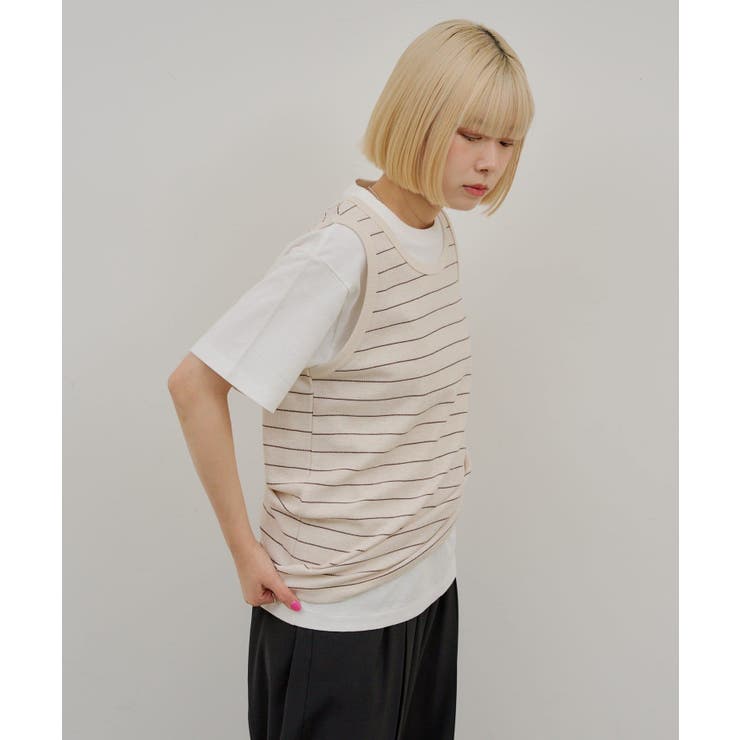 【Kastane】THERMAL BORDER TANK TOP | PAL GROUP OUTLET | 詳細画像11 