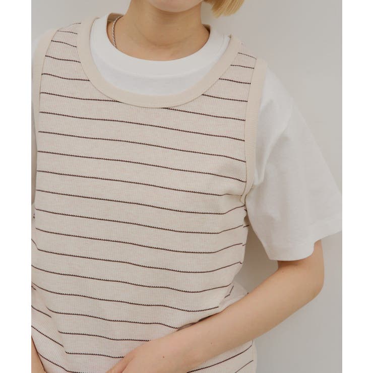 【Kastane】THERMAL BORDER TANK TOP | PAL GROUP OUTLET | 詳細画像13 