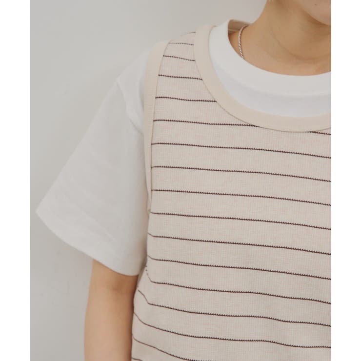 【Kastane】THERMAL BORDER TANK TOP | PAL GROUP OUTLET | 詳細画像14 