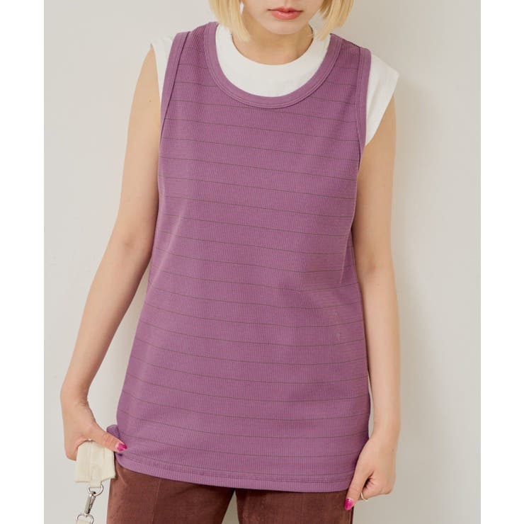 PPL | 【Kastane】THERMAL BORDER TANK TOP | PAL GROUP OUTLET