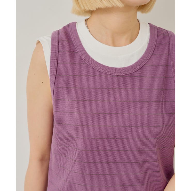 【Kastane】THERMAL BORDER TANK TOP | PAL GROUP OUTLET | 詳細画像28 