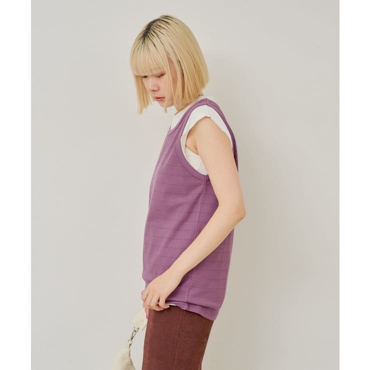 【Kastane】THERMAL BORDER TANK TOP | PAL GROUP OUTLET | 詳細画像21 