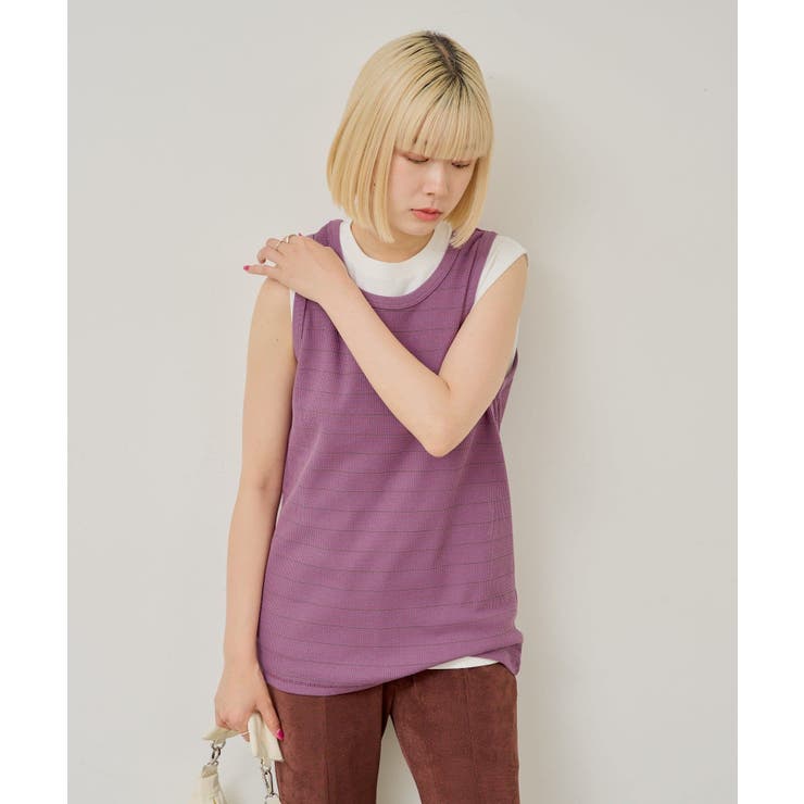 【Kastane】THERMAL BORDER TANK TOP | PAL GROUP OUTLET | 詳細画像22 