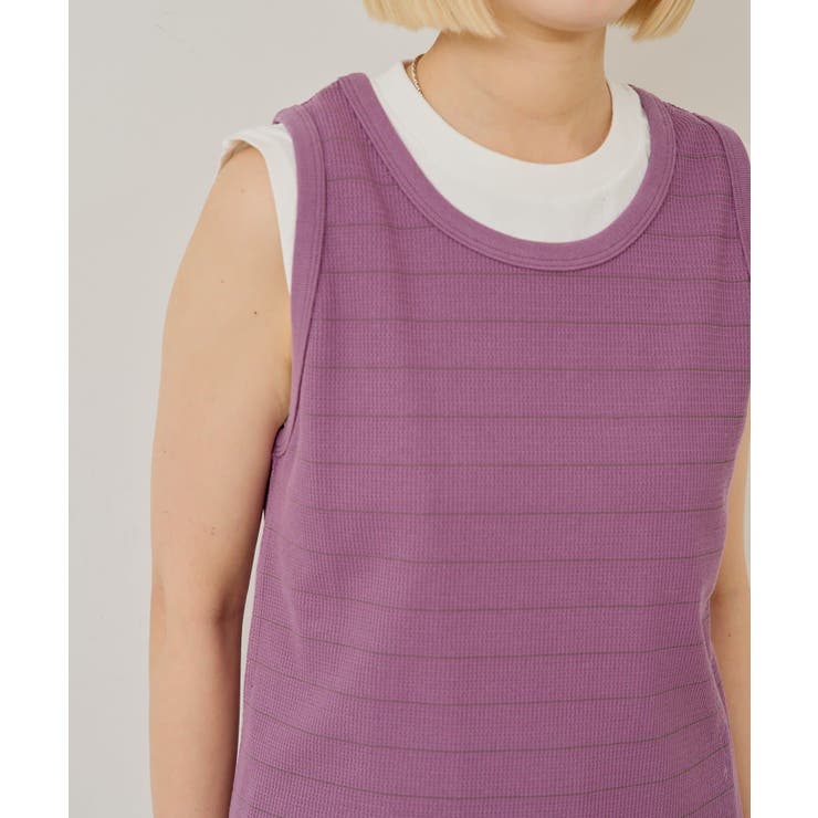 【Kastane】THERMAL BORDER TANK TOP | PAL GROUP OUTLET | 詳細画像27 