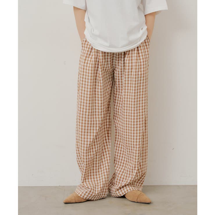 【Kastane】GINGHAM CHECK SLEEPING PANTS | PAL GROUP OUTLET | 詳細画像1 