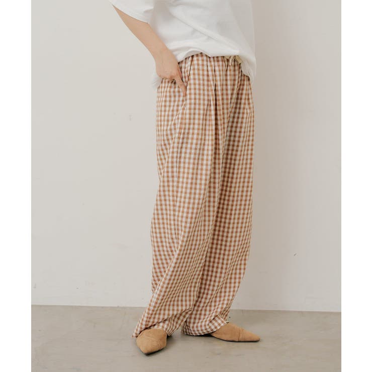 【Kastane】GINGHAM CHECK SLEEPING PANTS | PAL GROUP OUTLET | 詳細画像3 