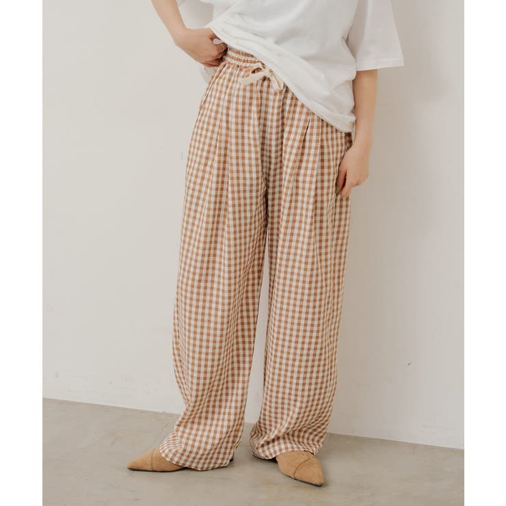 【Kastane】GINGHAM CHECK SLEEPING PANTS | PAL GROUP OUTLET | 詳細画像4 