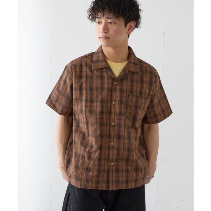 BRN | 【Kastane】BM チェック開襟シャツ | PAL GROUP OUTLET