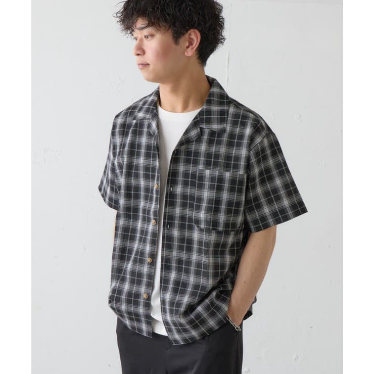 BLK | 【Kastane】BM チェック開襟シャツ | PAL GROUP OUTLET