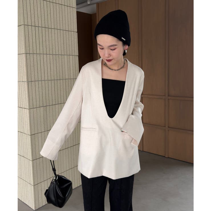 ECRU | 【CAPRICIEUX LE'MAGE】深VネックJK PO | PAL GROUP OUTLET