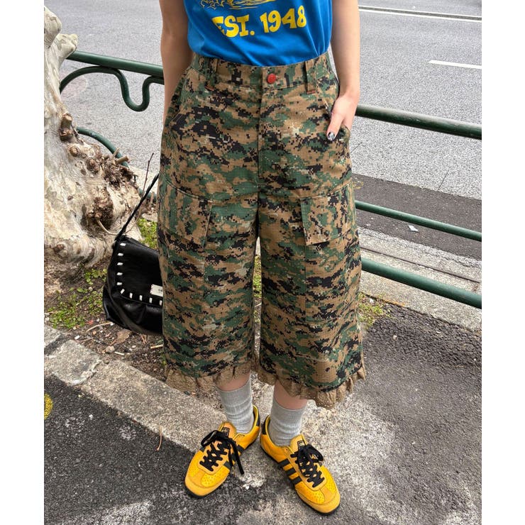 KHAKI | 【Ciaopanic】デジカモレースクロップドカーゴパンツ | PAL GROUP OUTLET