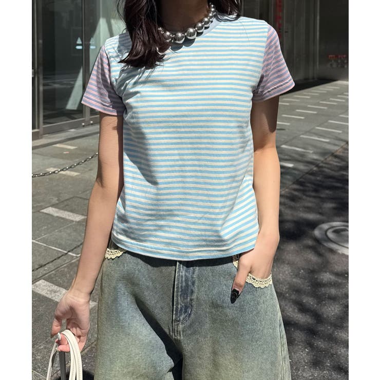 【Ciaopanic】クレイジーパターンコンパクトボーダーTee | PAL GROUP OUTLET | 詳細画像3 