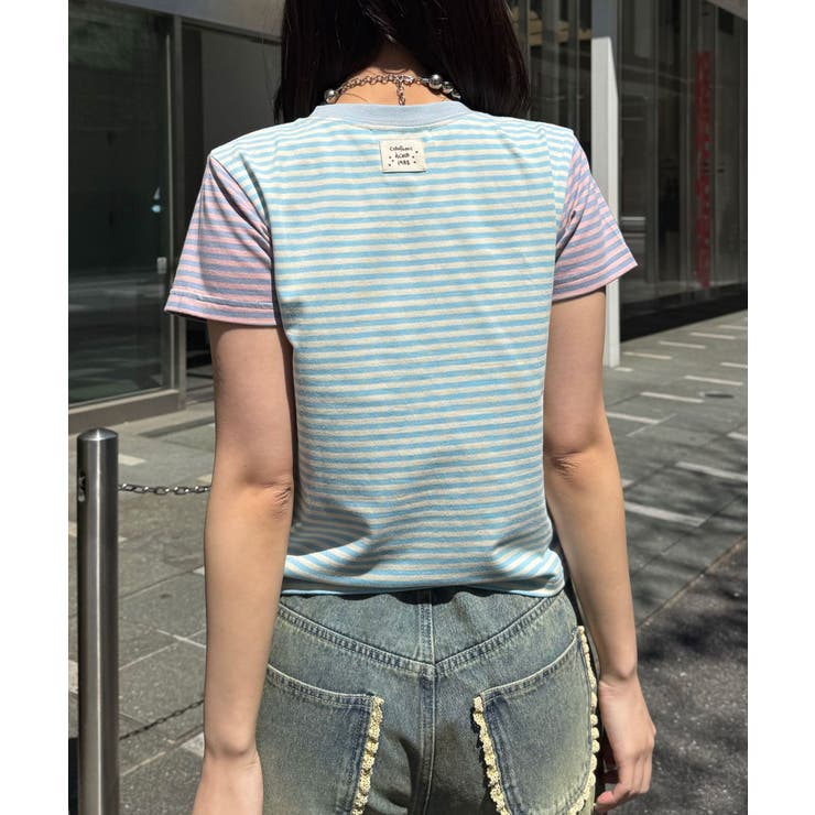 【Ciaopanic】クレイジーパターンコンパクトボーダーTee | PAL GROUP OUTLET | 詳細画像4 