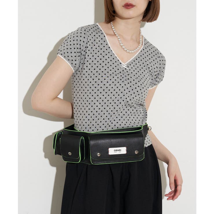 BLK | 【Ciaopanic】【GRAIN】レザーポケットベルトポーチ | PAL GROUP OUTLET