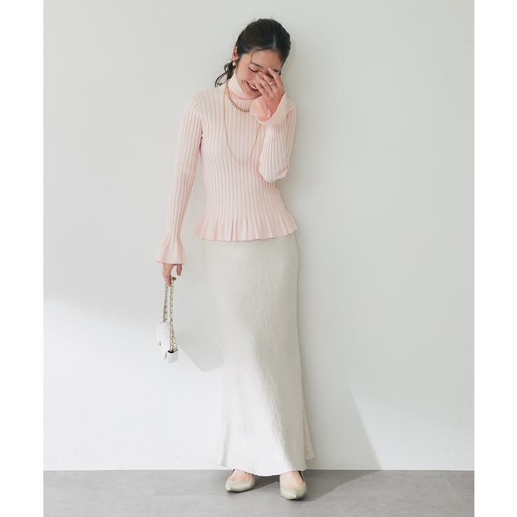 【La boutique BonBon】フリルハイネックリブKN | PAL GROUP OUTLET | 詳細画像8 