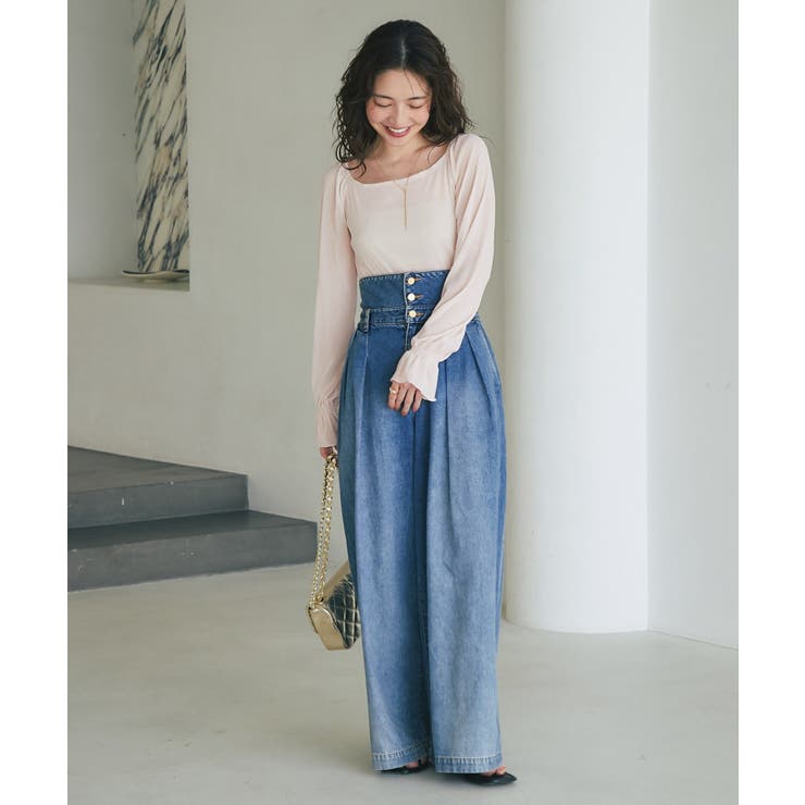 【La boutique BonBon】ハイウエストバギーデニムPT | PAL GROUP OUTLET | 詳細画像26 