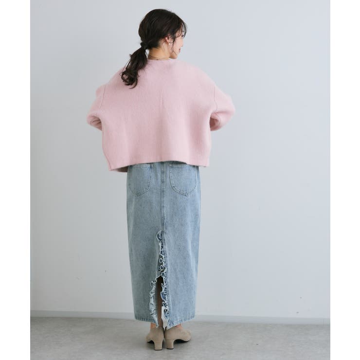 【La boutique BonBon】パール付きデニムタイトマキシSK | PAL GROUP OUTLET | 詳細画像7 