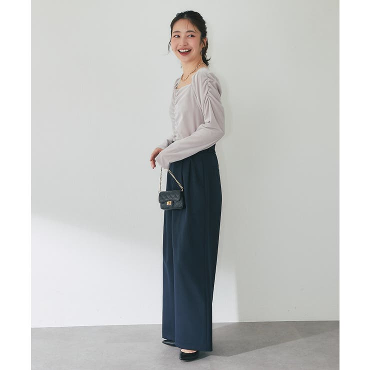 【La boutique BonBon】ベロアスクエアネックCS | PAL GROUP OUTLET | 詳細画像7 