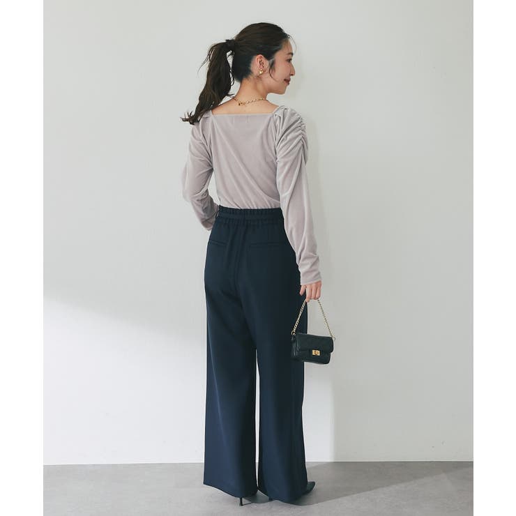 【La boutique BonBon】ベロアスクエアネックCS | PAL GROUP OUTLET | 詳細画像8 