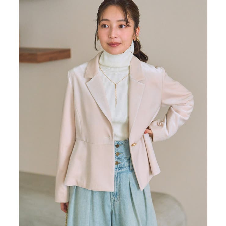 【La boutique BonBon】ベロアペプラムJK | PAL GROUP OUTLET | 詳細画像8 