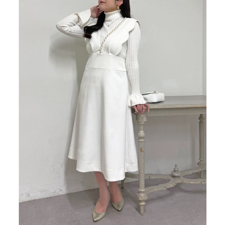 【La boutique BonBon】スカラップパールフレアジャンドレ | PAL GROUP OUTLET | 詳細画像1 