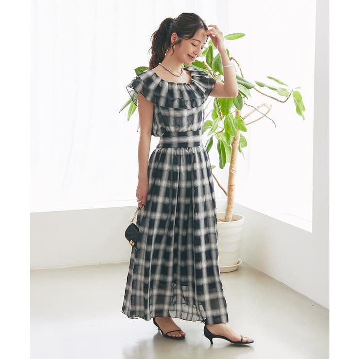 【La boutique BonBon】シアーオンブレーチェック２WAYフリル… | PAL GROUP OUTLET | 詳細画像6 