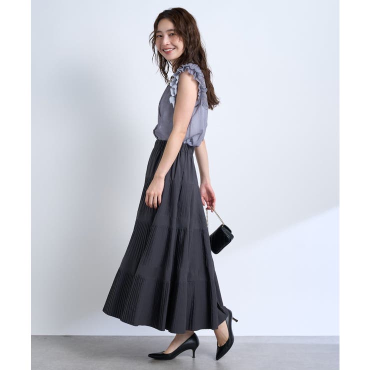 【La boutique BonBon】デニムライクネットチュールフリルBL | PAL GROUP OUTLET | 詳細画像13 