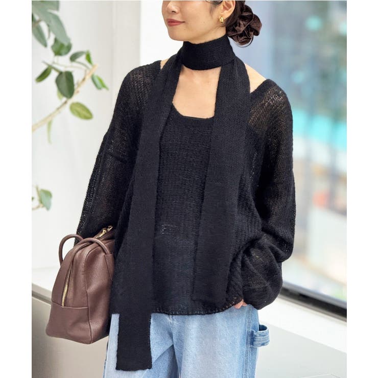 【RIVE DROITE】ストール付アルパカルーズKN | PAL GROUP OUTLET | 詳細画像1 