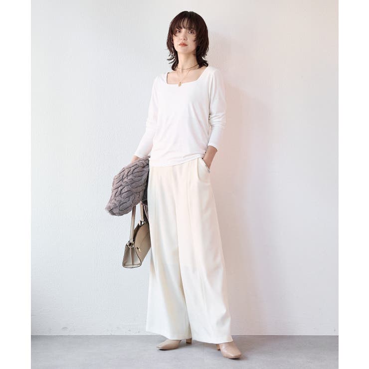 【RIVE DROITE】? Nice Twoolワイドパンツ | PAL GROUP OUTLET | 詳細画像8 