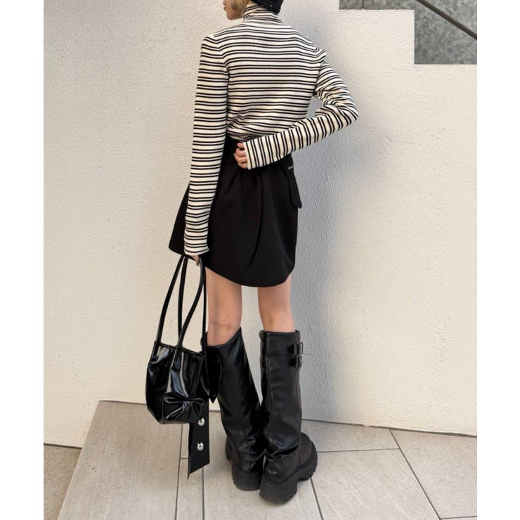 【w closet】ボーダータートルニット | PAL GROUP OUTLET | 詳細画像7 