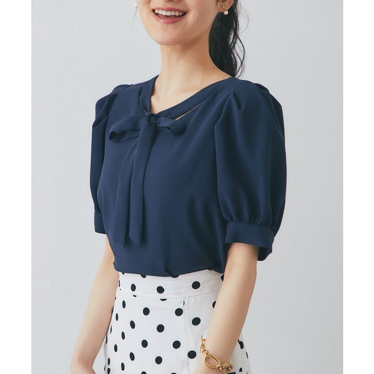 【La boutique BonBon】リボンタイパフスリーブBL | PAL GROUP OUTLET | 詳細画像2 
