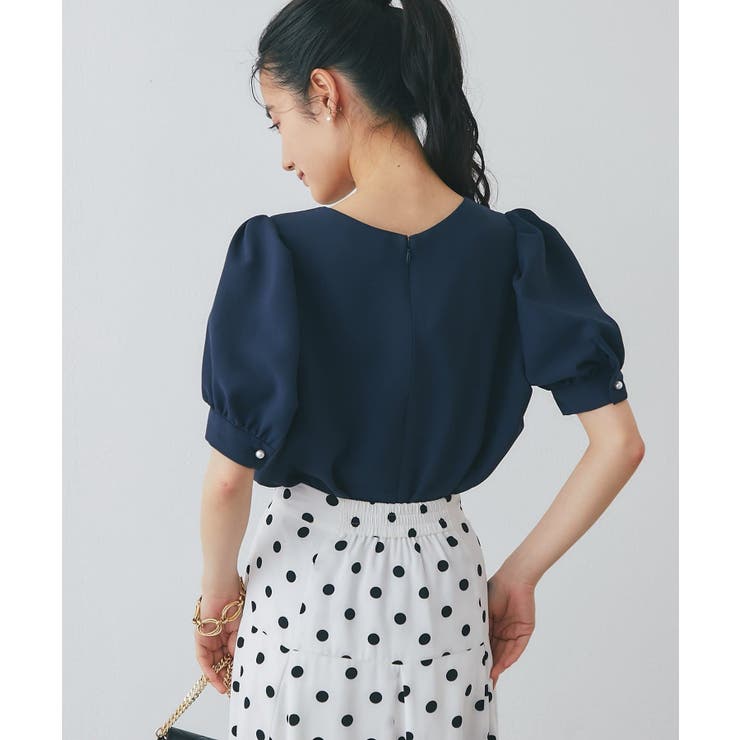 【La boutique BonBon】リボンタイパフスリーブBL | PAL GROUP OUTLET | 詳細画像3 