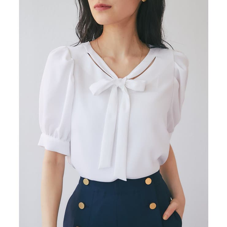 【La boutique BonBon】リボンタイパフスリーブBL | PAL GROUP OUTLET | 詳細画像15 
