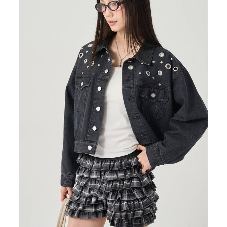 BLK | 【WHO'S WHO gallery】ハトメデニムジャケット | PAL GROUP OUTLET