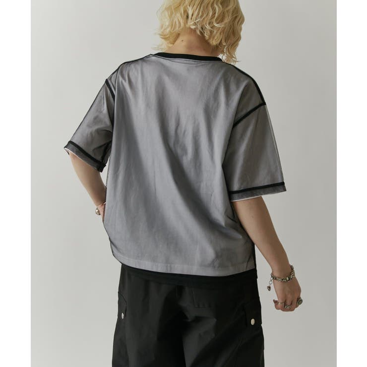 【Lui's】MI企画 チュール刺繍レイヤードTee | PAL GROUP OUTLET | 詳細画像4 