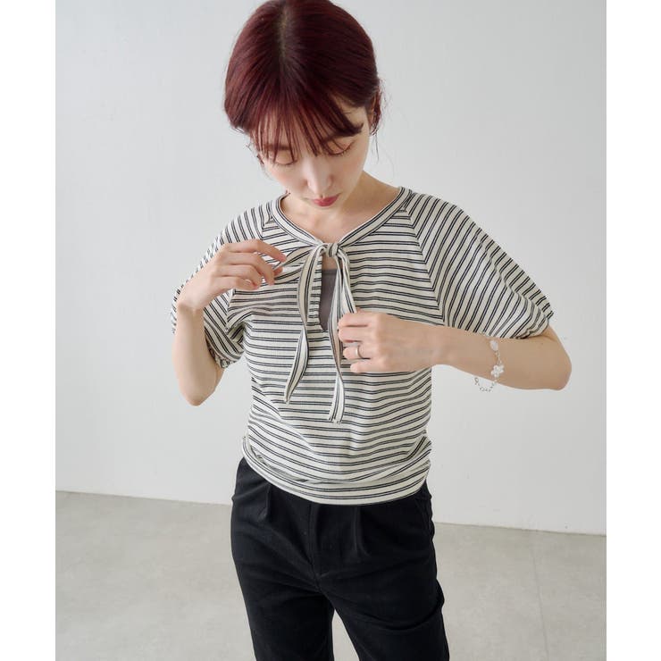 【Kastane】ボウタイボーダーtee | PAL GROUP OUTLET | 詳細画像21 