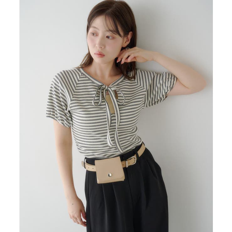 【Kastane】ボウタイボーダーtee | PAL GROUP OUTLET | 詳細画像8 