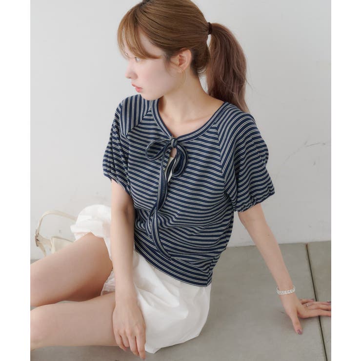 【Kastane】ボウタイボーダーtee | PAL GROUP OUTLET | 詳細画像27 
