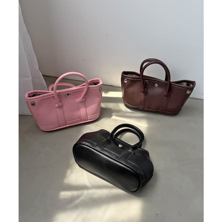 PK | 【DouDou】フェイクレザーチャーム付ミニトートバッグ | PAL GROUP OUTLET
