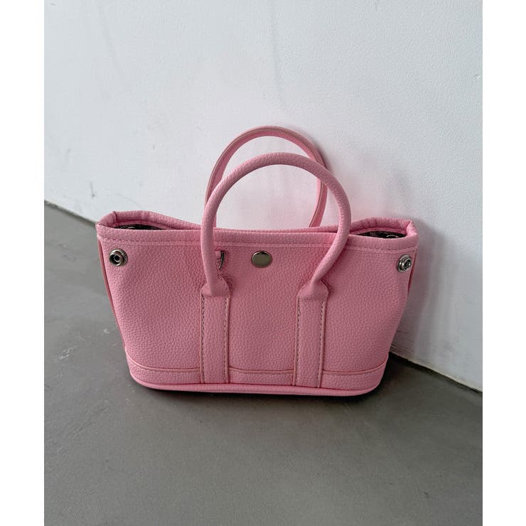 【DouDou】フェイクレザーチャーム付ミニトートバッグ | PAL GROUP OUTLET | 詳細画像1 