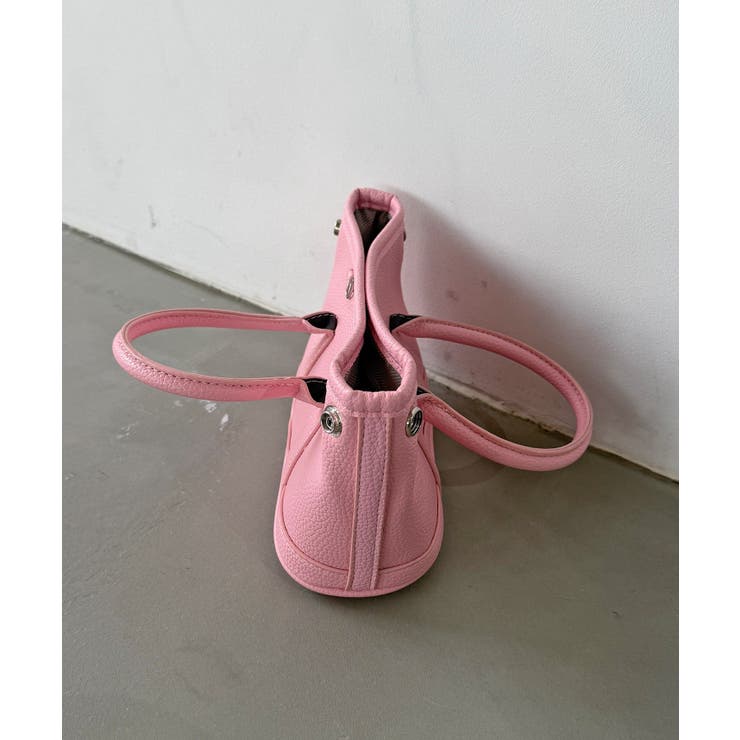 【DouDou】フェイクレザーチャーム付ミニトートバッグ | PAL GROUP OUTLET | 詳細画像2 