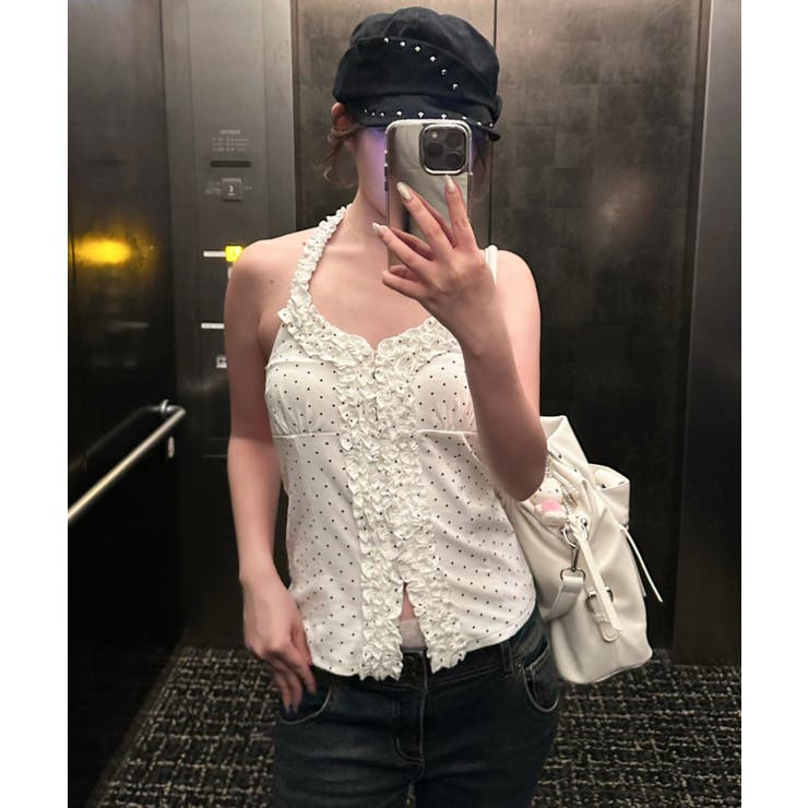 【RAY CASSIN】ホルターネックフリルホックTOPS | PAL GROUP OUTLET | 詳細画像1 