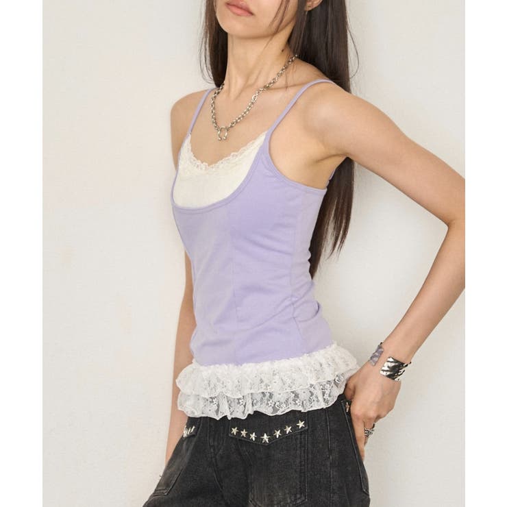 PPL | 【WHO'S WHO gallery】カップ付きレースドッキングキャミ | PAL GROUP OUTLET