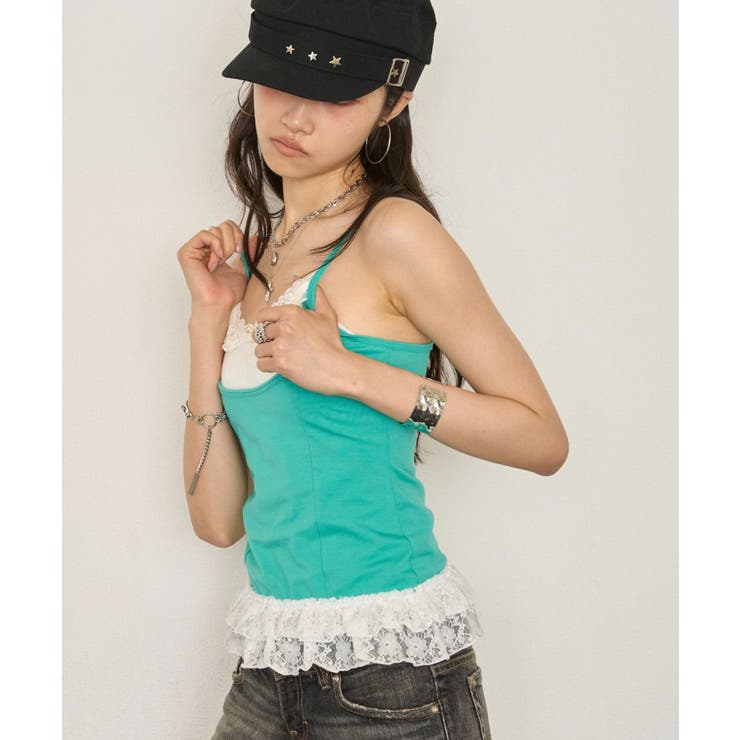 【WHO'S WHO gallery】カップ付きレースドッキングキャミ | PAL GROUP OUTLET | 詳細画像10 