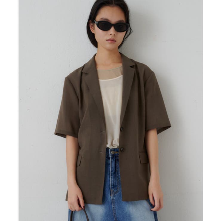 KHKBROWN | 【SHENERY】半袖シアージャケット | PAL GROUP OUTLET